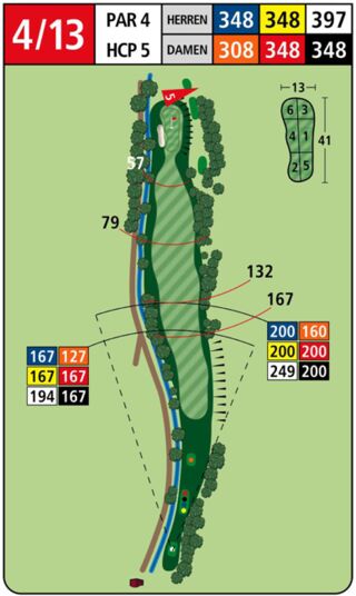 Karte Golfplatz: Weinbergkurs - Rot 4