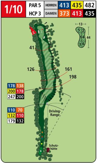 Karte Golfplatz: Weinbergkurs - Rot 1