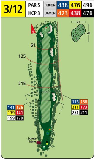 Karte Golfplatz: Liebensteinkurs - Gelb 3