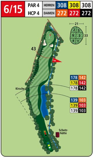 Karte Golfplatz: Weinbergkurs - Rot 6